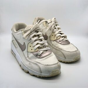 Nike Air Max 90 Leather Phantom White & Pink Sneakers